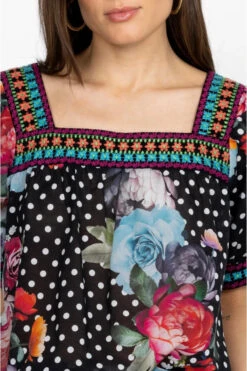 JOHNNY WAS POLKALONA SQUARE NECK BLOUSE -Johnny Corral Shop w18523 3 mti 5