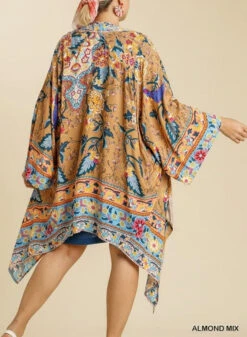UMGEE PRINTED KIMONO -Johnny Corral Shop wb7019 almond mix 5